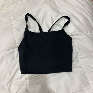 Black Strappy Crop Top